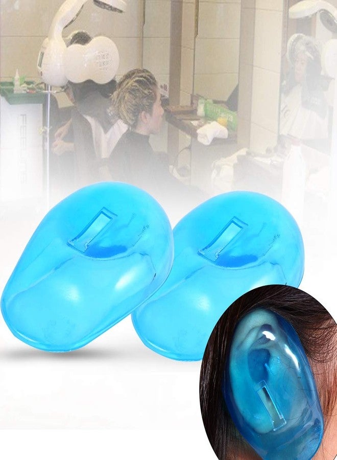 FILFEEL Ear Cover Protector, 2pcs Blue Ear Cover Anti Staining Plastic Guard Earmuffs From The Dye - Image 3